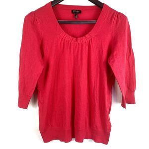 Escada Sport Sweater Women’s Large Pink Cotton Scoop Neck Casual Ladies